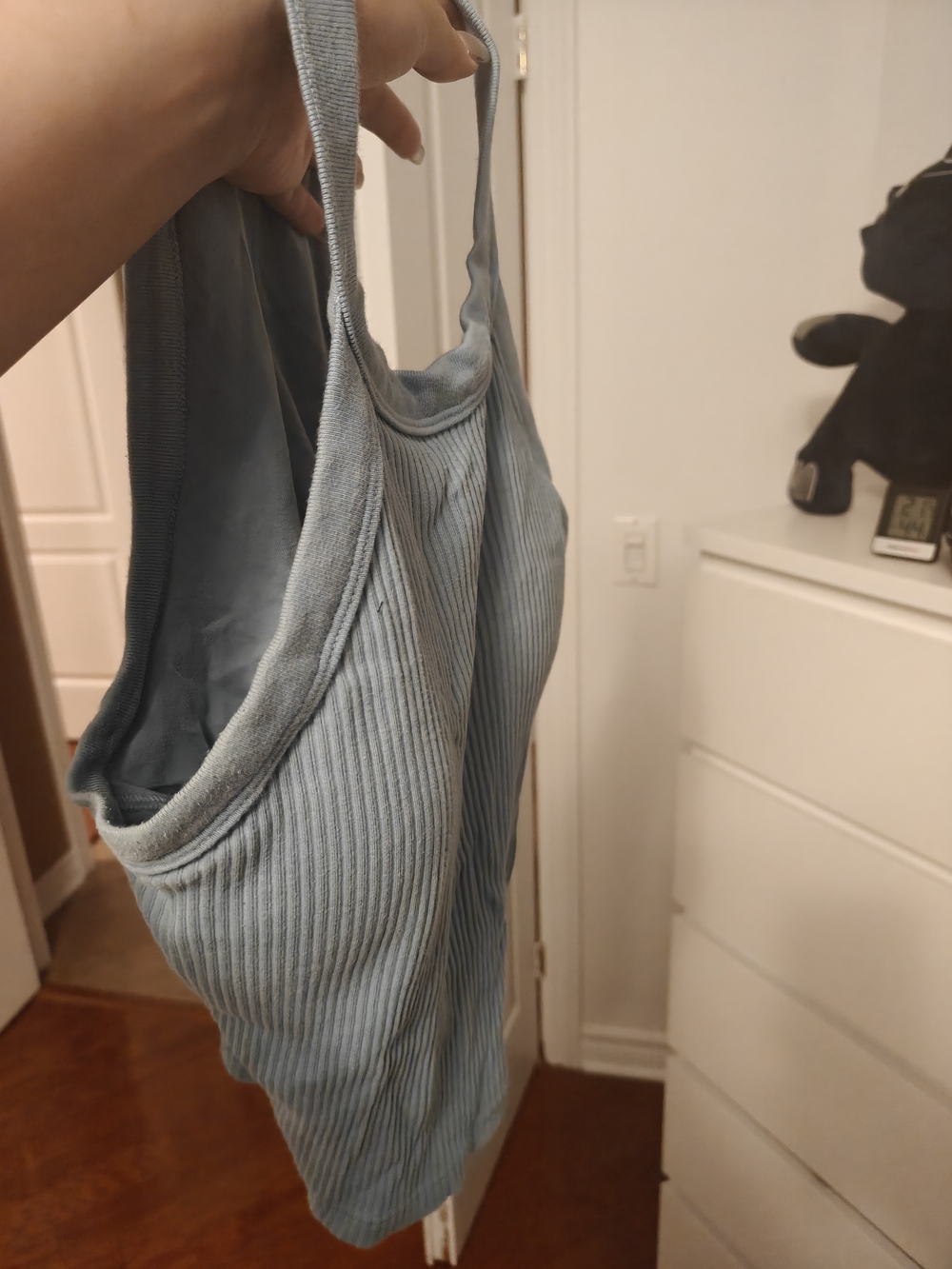 Uniqlo Ribbed Light Blue Tank Top - Picture 2 of 3